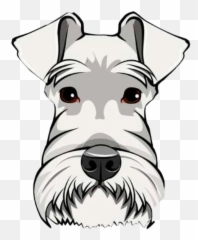 Schnauzer Sticker - Schnauzer Dog Face Silhouette Emoji,Schnauzer Emoji