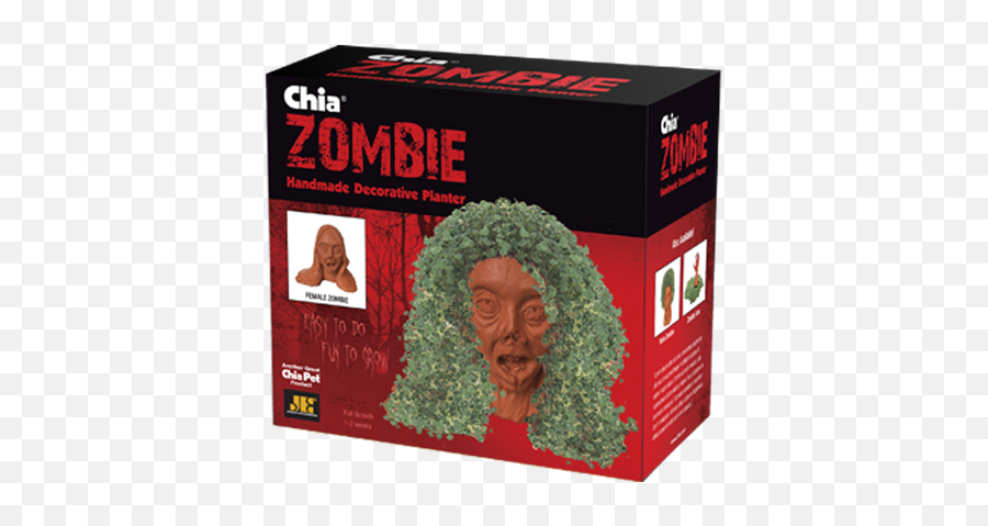 Chia Pet Zombie - Curly Emoji,Small Chia Pet Emoji