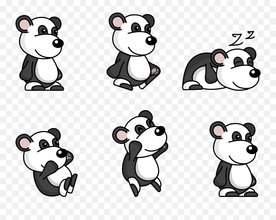 Panda Comic Cute - Import Pandas As Pd T Shirt Emoji,How To Draw A Cartoon Animal Eye Emotion Funny