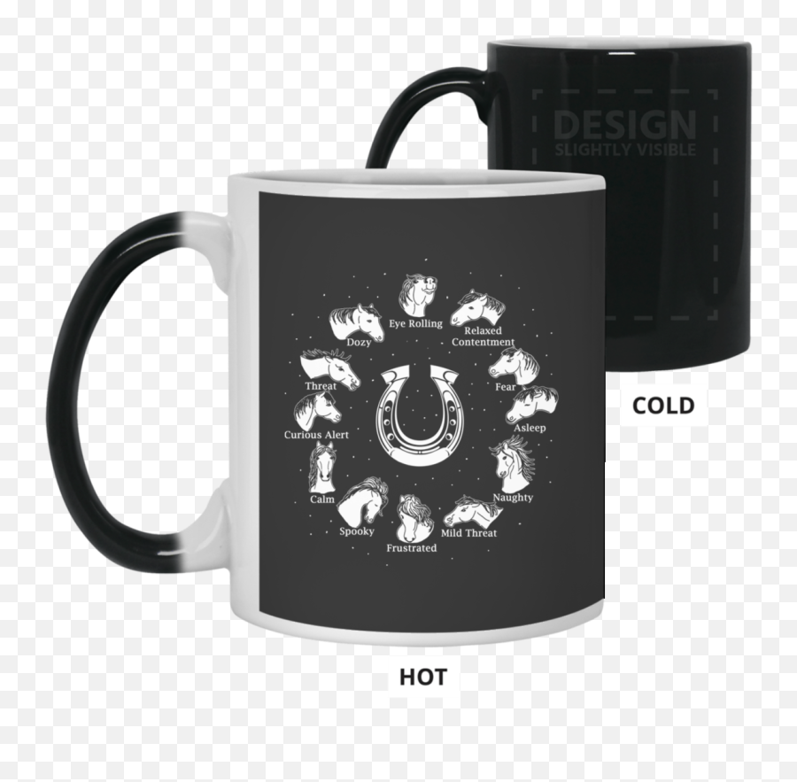 Emotions And Feelings Of The Horse Daily Mug - Gift For Crush Emoji,Black And White Pictures Showing Emotion Frustated