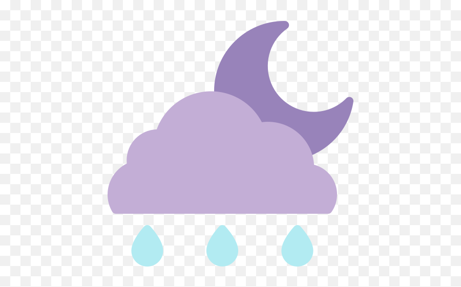 Night Rainy Weather Free Icon Of Weather Flat Emoji,Purple Rain Emoticon