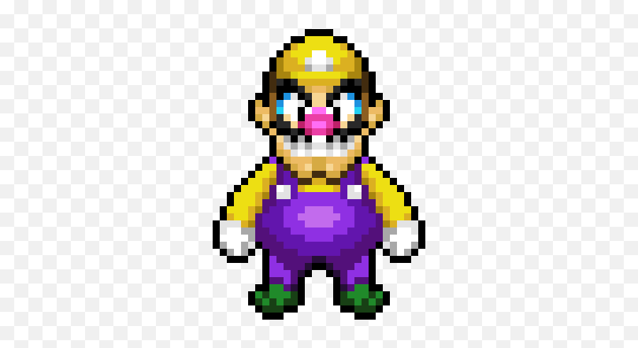 Pixel Art Gallery Emoji,Waluigi Msn Emoticon