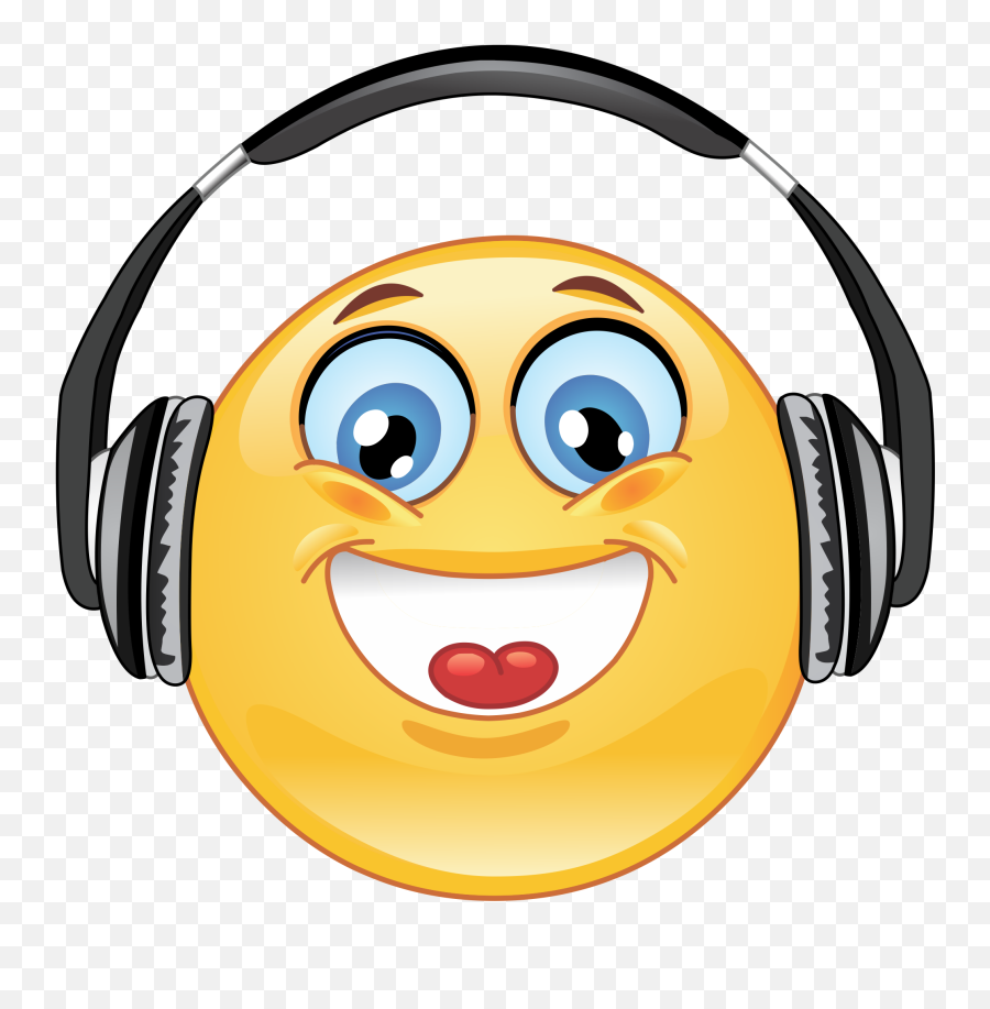 Headphones Emoji Decal - Emojie Ecouter De La Musique,Headphones Emoticon
