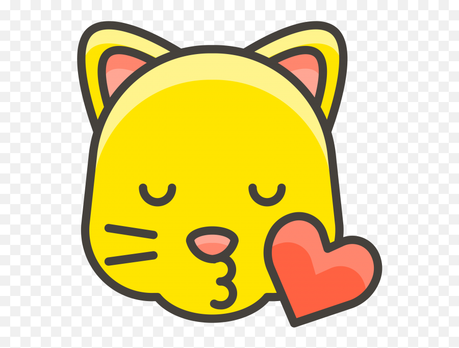 Kissing Cat Face Emoji Clipart - Full Size Clipart 3055607 Draw A Cat Emoji Face,Kissy Face Emoji
