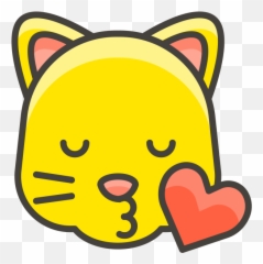 Kissing Cat Face Emoji Clipart - Full Size Clipart 3055607 Draw A Cat Emoji Face,Kissy Face Emoji