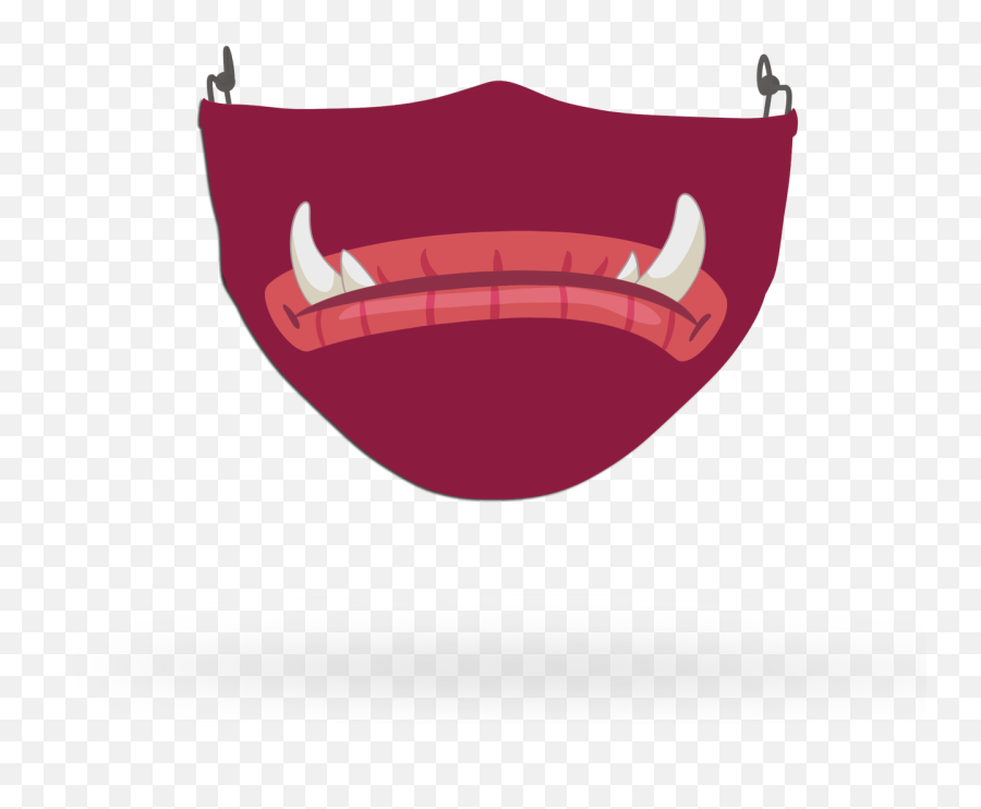 Purple Scary Monster Face Covering - Happy Emoji,Purple Monster Emoji
