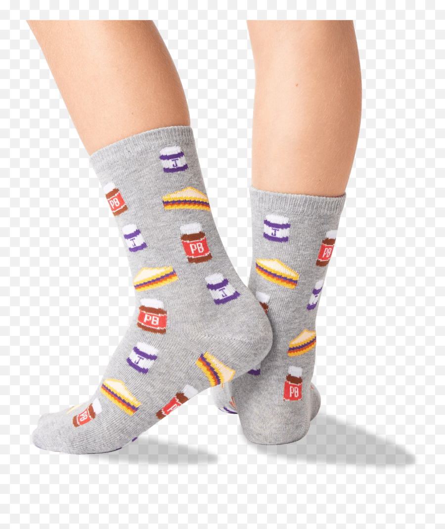 Peanut Butter And Jelly Socks - For Teen Emoji,Emoji Socks Wholesale