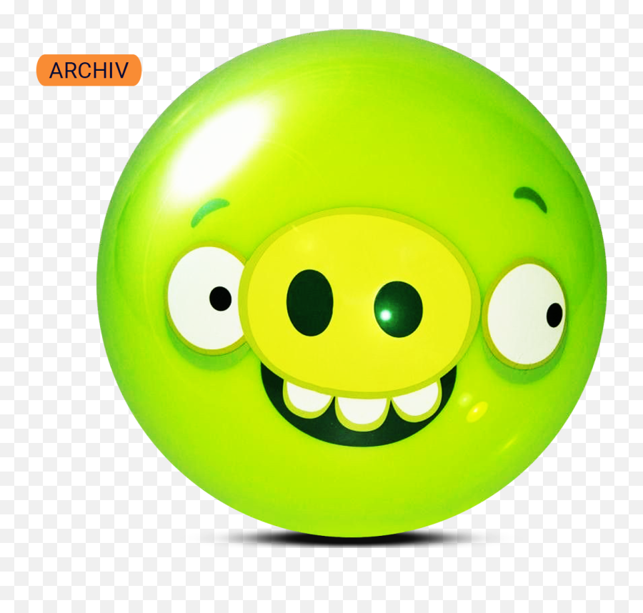 Green Minion Pig Bowling Ball - Happy Emoji,Angry Bird Emoticon