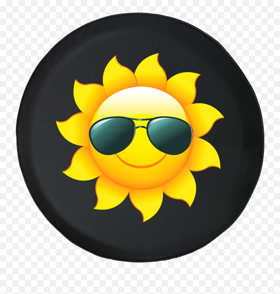 Sunshine Sunglasses Adventure Fun Offroad 4x4 Spare Tire Cover Fits Jeep Rv U0026 More 28 Inch - Walmartcom Happy Emoji,Jeep Emoticon Iphone