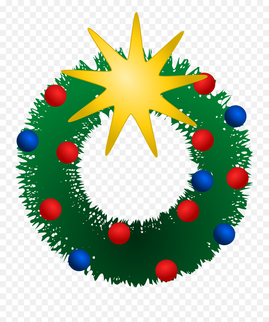 Free Christmas Wreath Clipart Public - Christmas Holiday Clip Art Emoji,Holiday Wreath Emoji