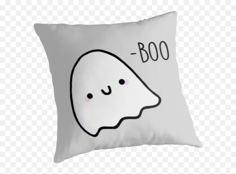 Cute Ghost Pillow - Decorative Emoji,Ghost Emoji Pillows