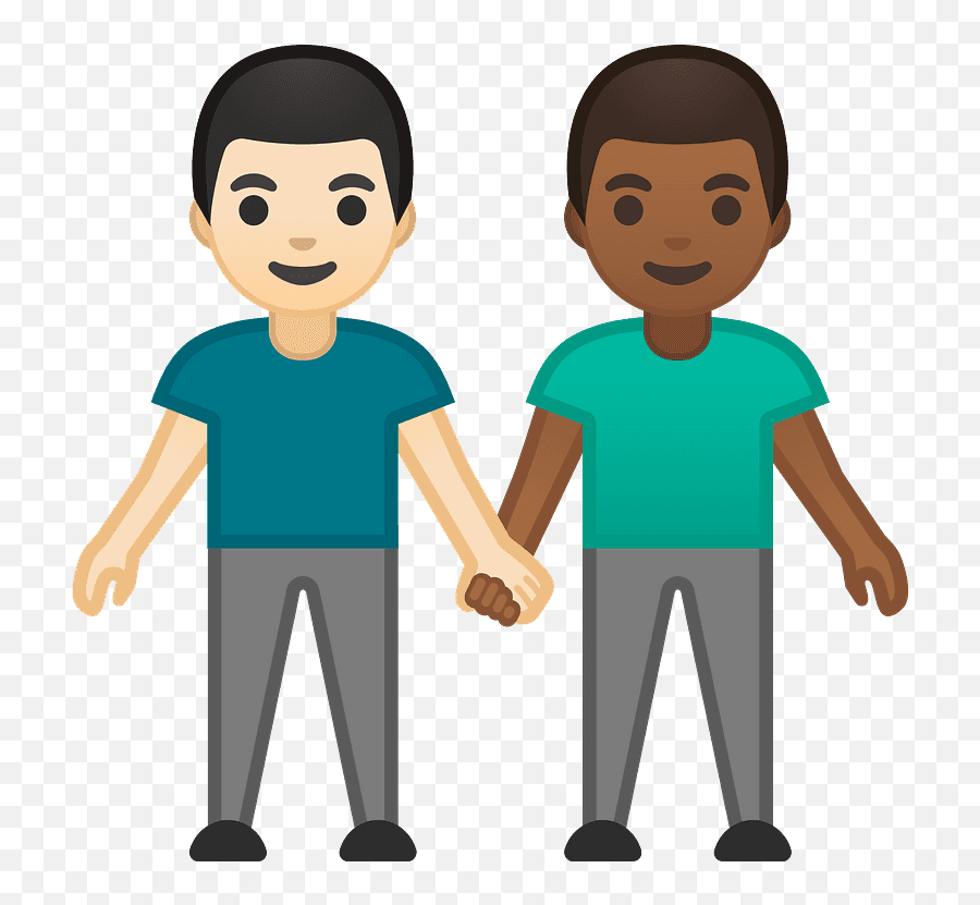 Men Holding Hands Emoji Clipart Free Download Transparent - Holding Hands Clipart Skin Tones,Friendship Emojis