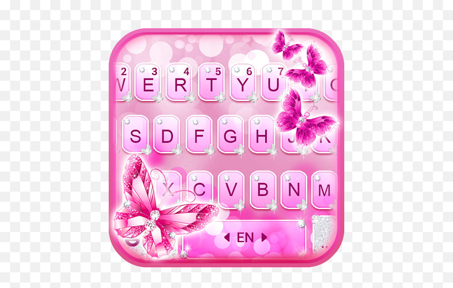 Download Purple Neon Butterfly Keyboard Theme On Pc U0026 Mac - Girly Emoji,Butterfly Emoticons