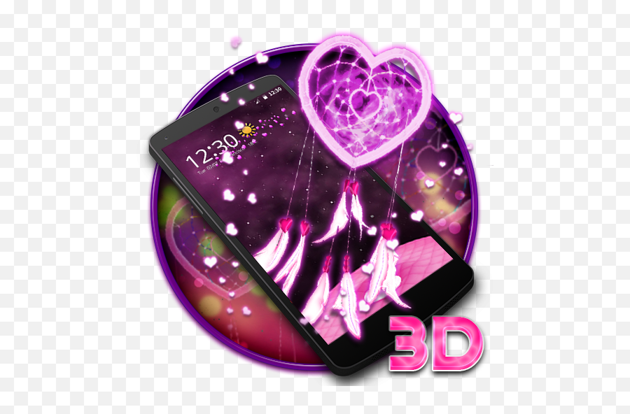 3d Pink Dreamcatcher Heart Theme 1 - Girly Emoji,Dreamcatcher Symbol Emoji