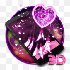 3d Pink Dreamcatcher Heart Theme 1 - Girly Emoji,Dreamcatcher Symbol Emoji