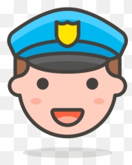 188 Man Police Officer - Police Man Face Png Emoji,Police Emoji