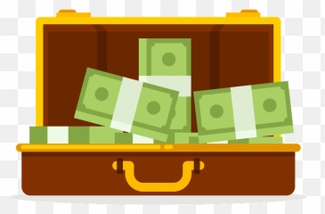 Suitcase With Money Clipart - Money In Briefcase Clipart Emoji,Suit Case Emojis