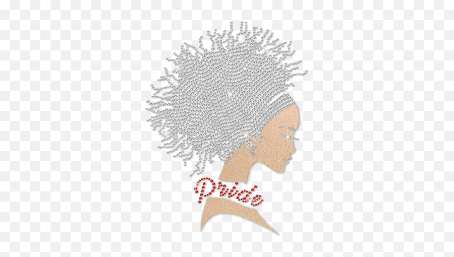 Pride Of My Identity Afro Girl Bling Transfer - Cstown Hair Design Emoji,Pride Emotion