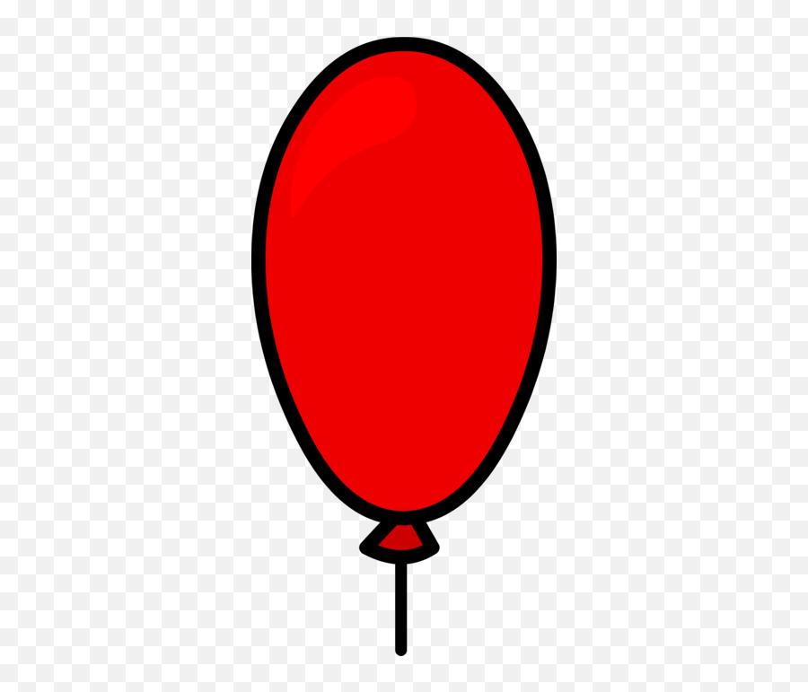 Red Balloon - Oval Shaped Balloon Clipart Emoji,3 Red Balloons Emoji