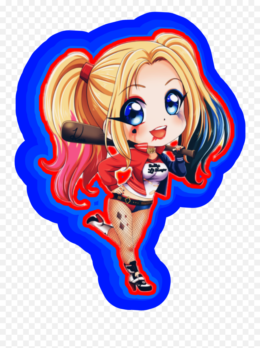 Harley Quinn - Chibi Harley Quinn Png Emoji,Suicide Squad Facebook Emojis