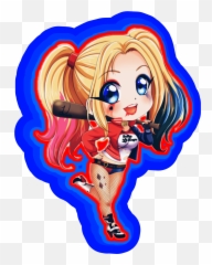 Harley Quinn - Chibi Harley Quinn Png Emoji,Suicide Squad Facebook Emojis