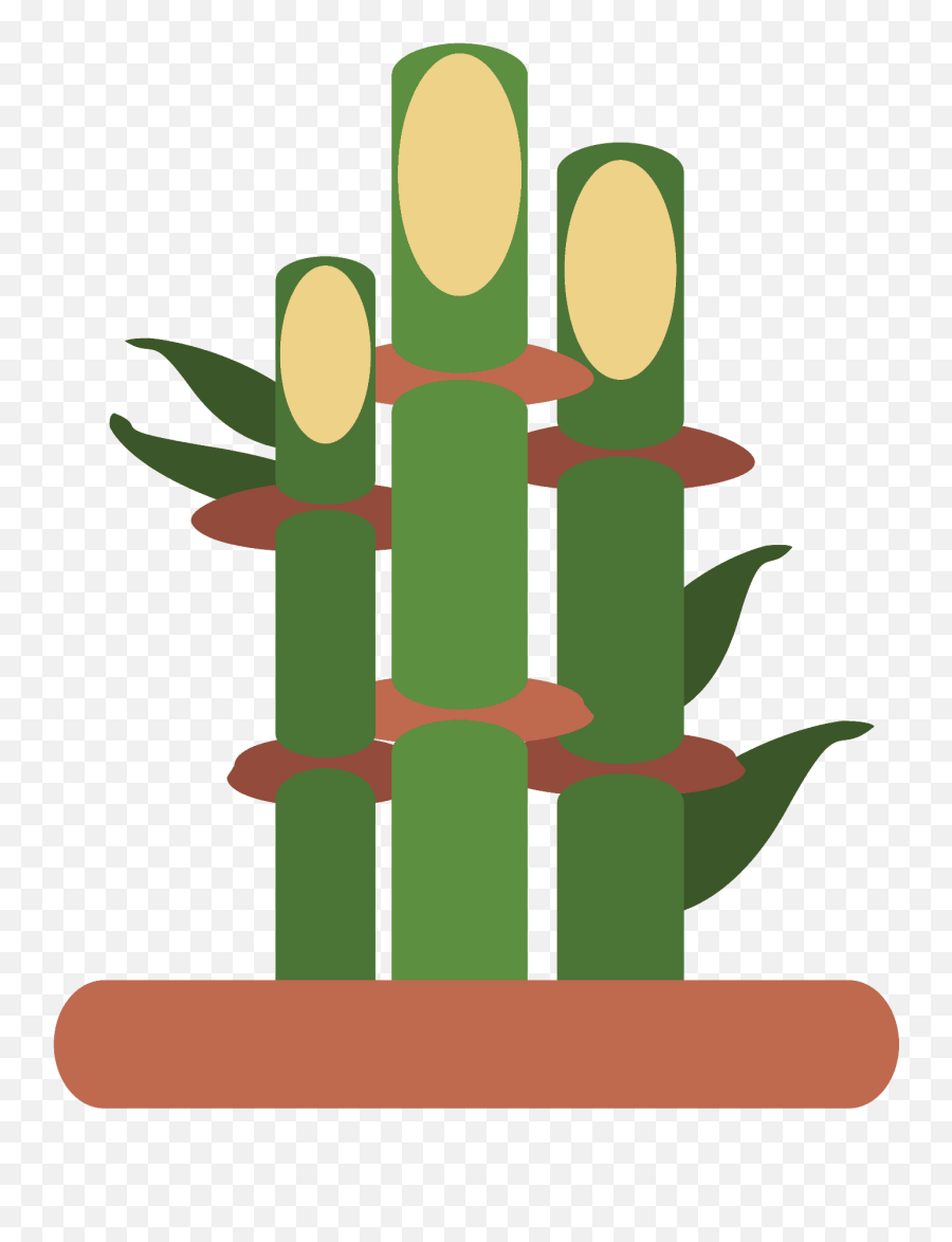 Pine Decoration Emoji Clipart - Vertical,Bamboo Emoji