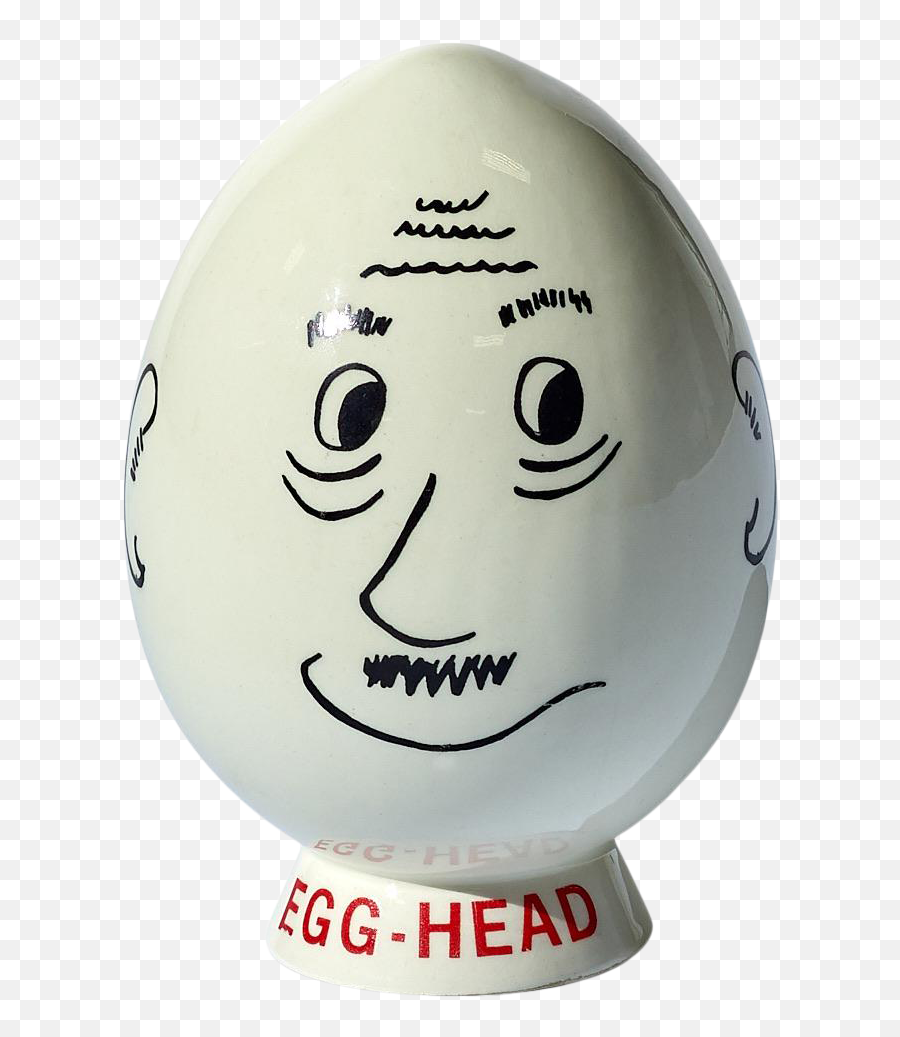 Vintage Ceramic Egghead - Happy Emoji,Executive Function Disorder Smile Emoticon