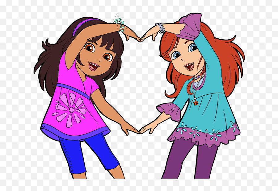 Dora And Friends Clipart Images Cartoon Clip Art - Clipartix Friends Clipart Emoji,Friends Emoji