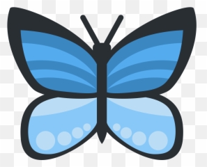 Transparent Background Butterfly Emoji Png - Butterfly Emoji Twitter,Purple Butterfly Emojis