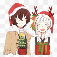 Christmas Anime Dazai Sticker - Fictional Character Emoji,X-mas Remix Emoji