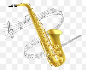 Saxophone And Music Staff Clipart Free Download Transparent - Clip Art Saxophone Emoji,Jazz Emoji