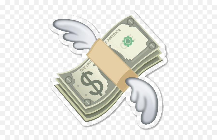 Dollar Banknotes Money Emoji Png Image - Clipart Flying Money Png,F Emojis Png Transparent