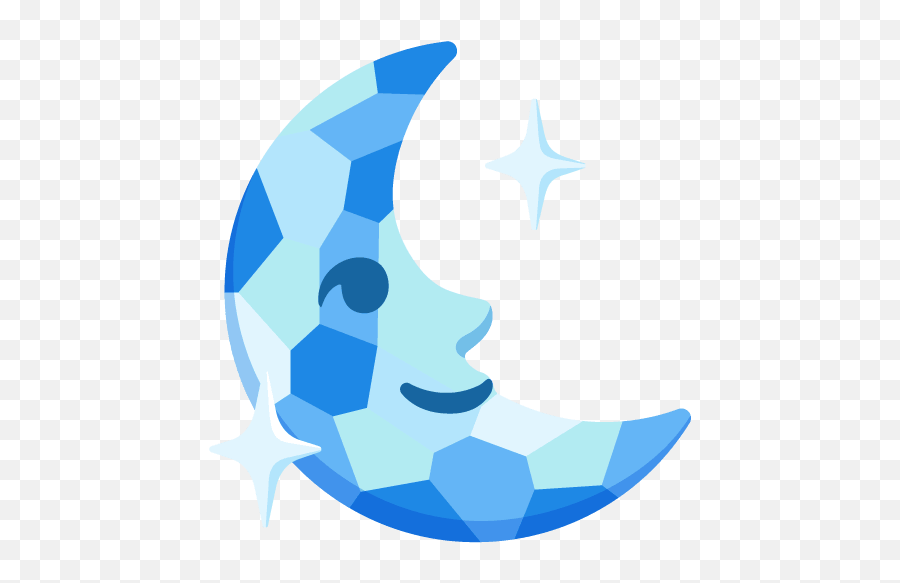 Emoji Menu - Dot,Crescent Moon Emoji Outline