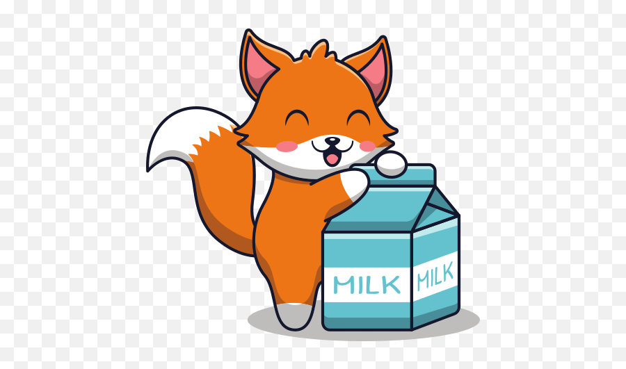 Fox Coloring Pages - Free Online Coloring Pages Cat Given Milk Cartoon Emoji,Emojis Drinking Milk