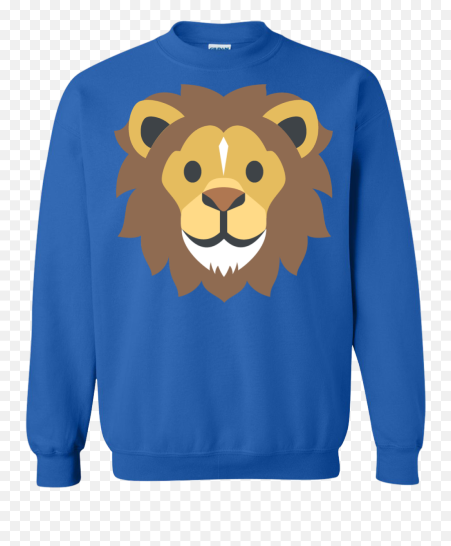 Lion Face Emoji Sweatshirt - Harry Potter Hufflepuff Pullover,Lion Face Emoji