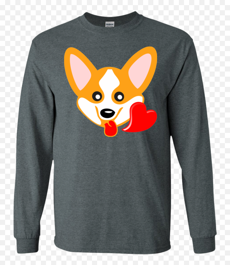 Corgi Emoji Ls Sweatshirts Funny Heart - 911 Dispatcher Shirts,Comeatmebro Emoji
