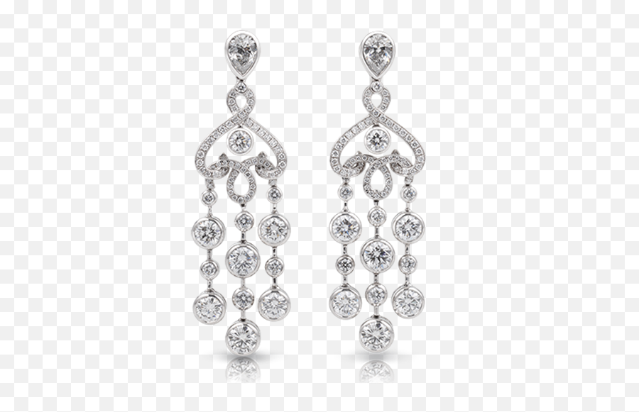 3 - Long Earrings Diamond Png Emoji,Swarovski Zirconia Earrings Emotions