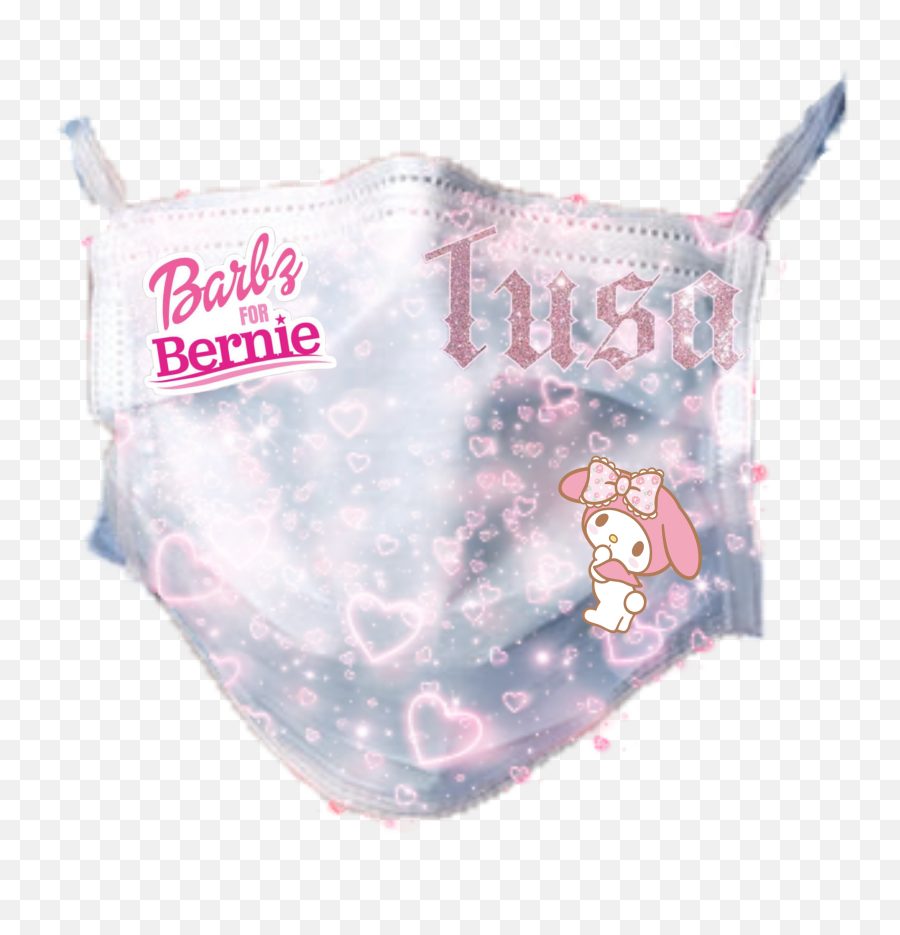 Mask Barbzforbernie Bernie Pink Sticker By Samantha Emoji,Bernie Emoji