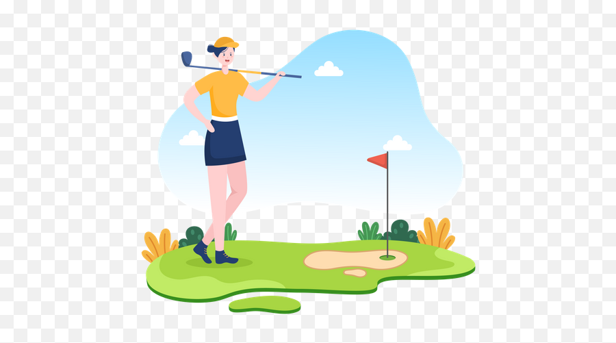 Bunker Icon - Download In Line Style Emoji,Golf Emoji Woman