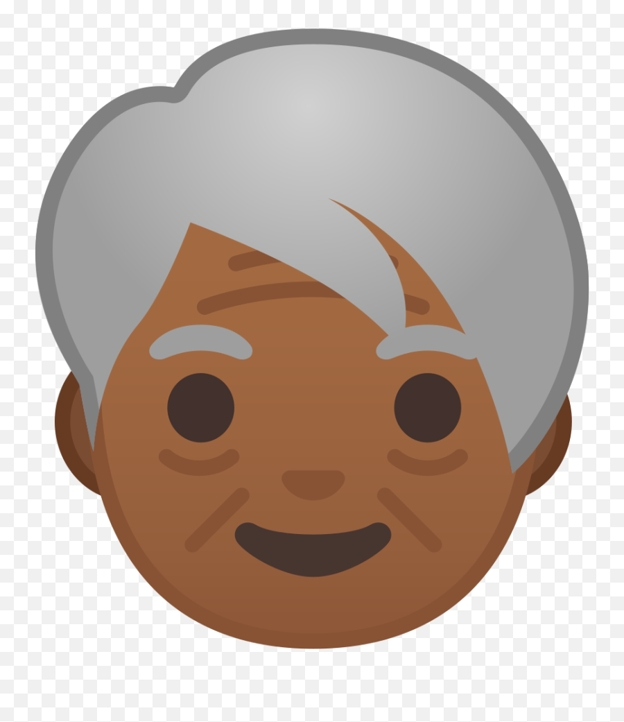 Older Adult Medium Dark Skin Tone Icon Noto Emoji People - Icon,Dark Skin Emoji