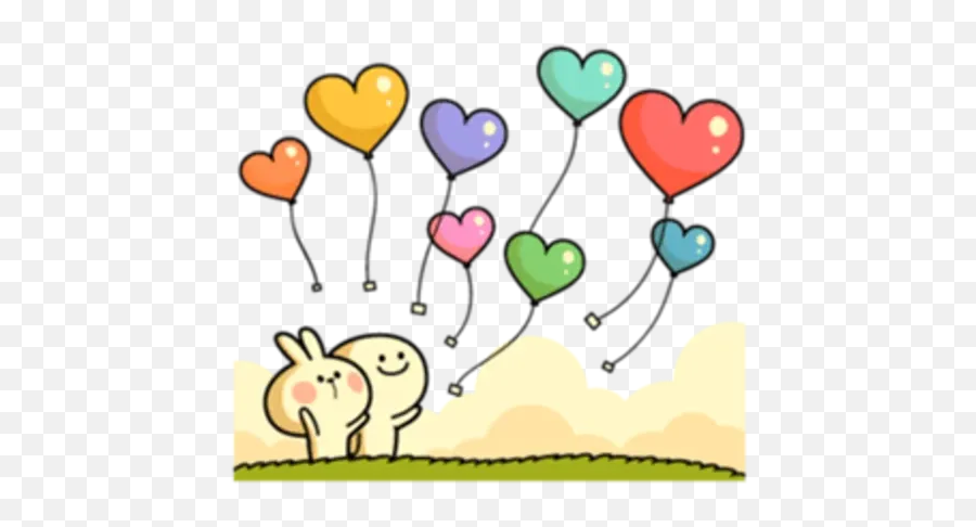 Whatsapp Stickers - Stickers Cloud Sticker Spoiled Rabbit Love Emoji,Emoticon Ngantuk