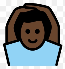 Tono De Piel Oscuro Mujer Haciendo El Gesto De De Acuerdo - Hände Auf Kopf Clipart Emoji,Emoticon Haciendo Pucheros