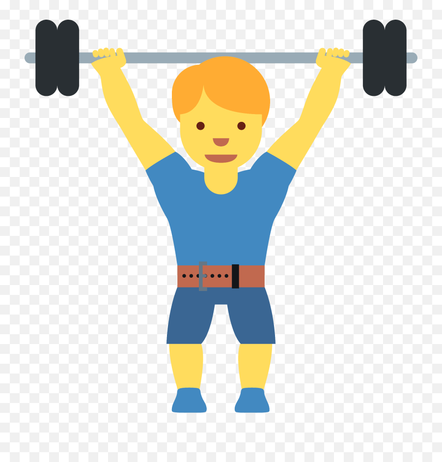 Man Lifting Weights Emoji - Emoji Weight Lifter,Emotion Fitness Chico