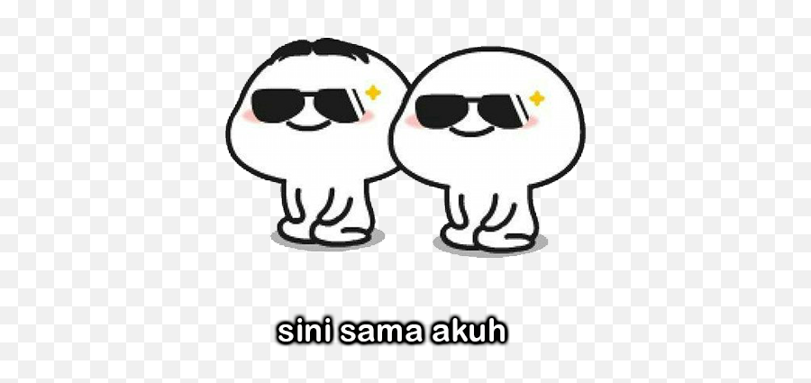 Pin Di Stiker - Pentol Sticker Emoji,Emoticon Hitam Putih