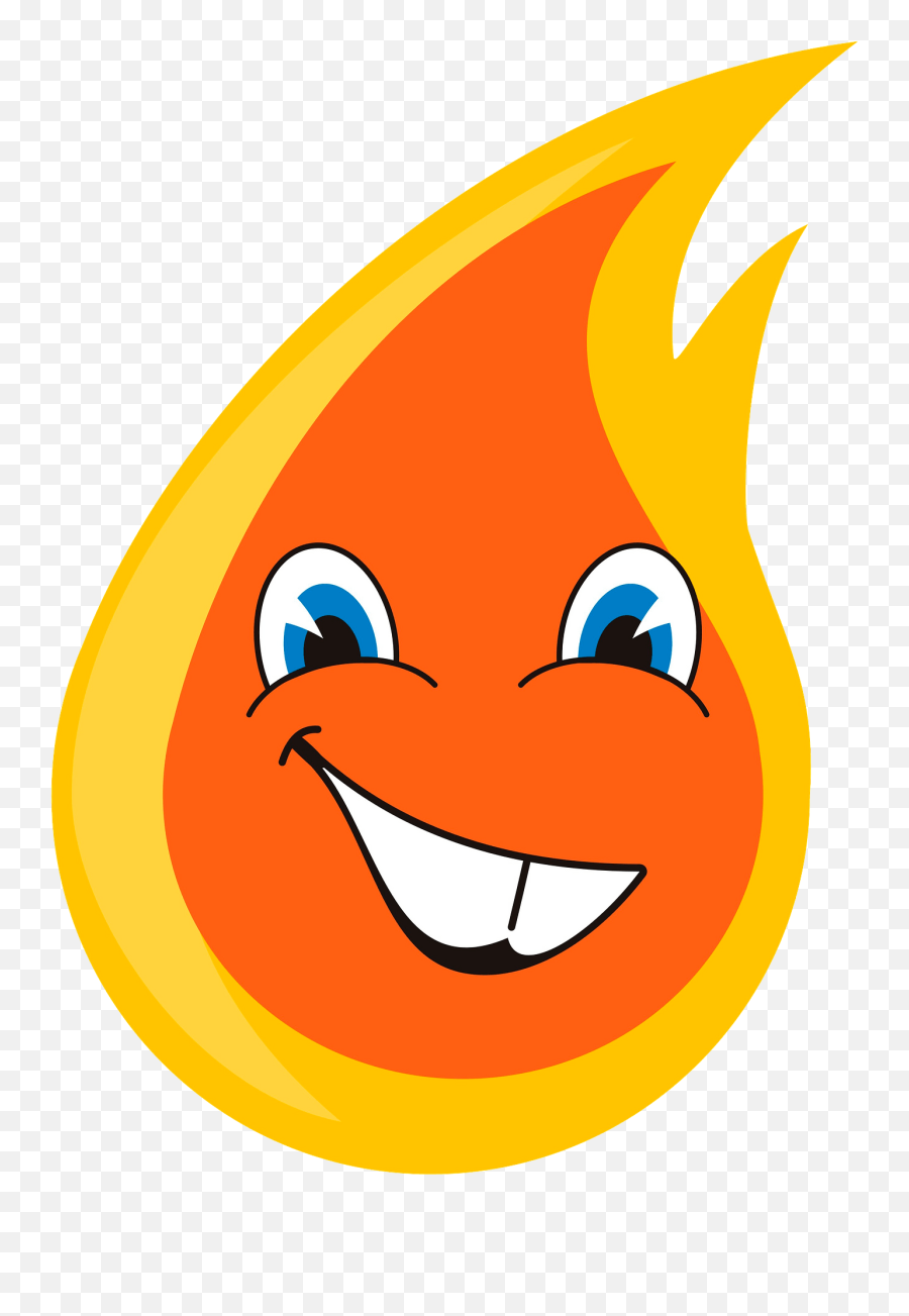 Cartoon Flame Clipart Free Download Transparent Png - Happy Emoji,Fire Emoticon