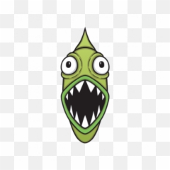 Pin - Piranha Face Cartoon Emoji,Screen Beans Emotion