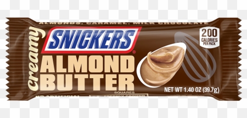 Creamy Snickers Almond Butter Square - Snickers Almond Butter Single Bar Emoji,List Of Emotions On Snickers