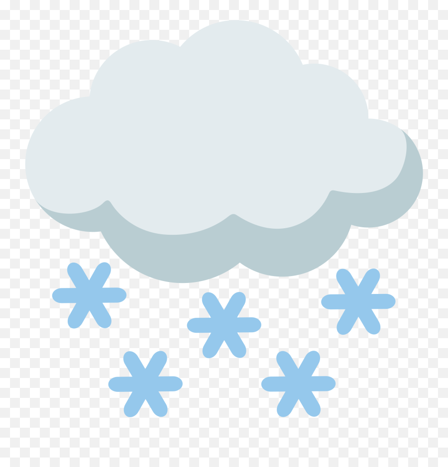 Cloud With Snow Emoji Clipart Free Download Transparent - Nube Con Nieve Png,Sick Emoji Android