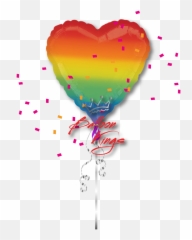 Rainbow Heart - Rainbow Heart Balloon Png Emoji,Multicolored Heart Emojis
