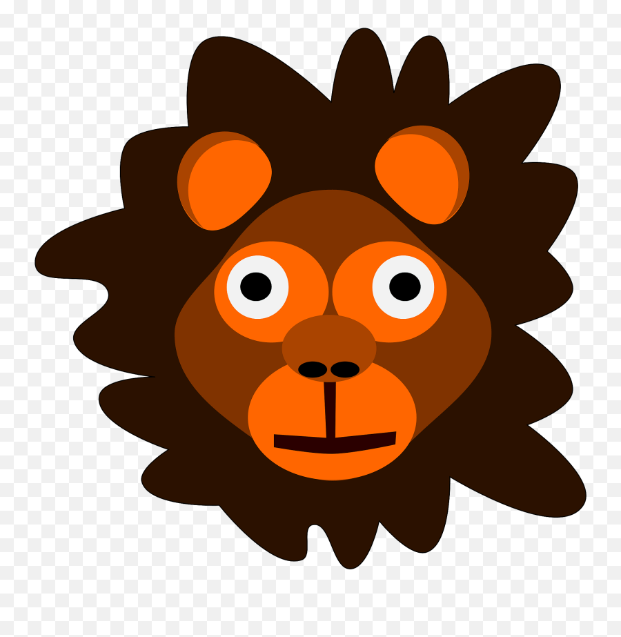 Lion Face Clipart - Lion Emoji,Lion Face Emoji
